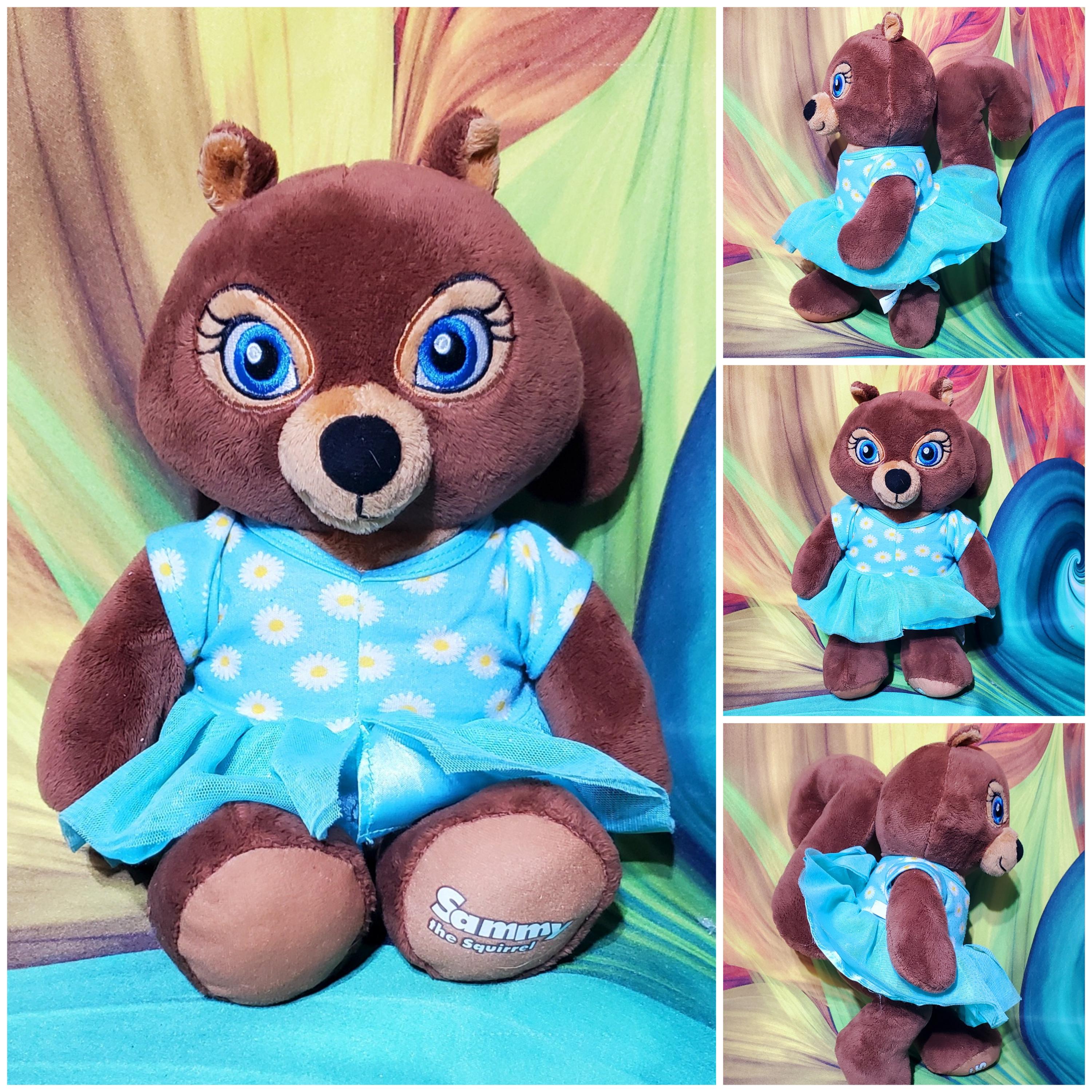 Build-a-bear Great Wolf Lodge Sammy the Squirrel W/ Blue Dress 12 