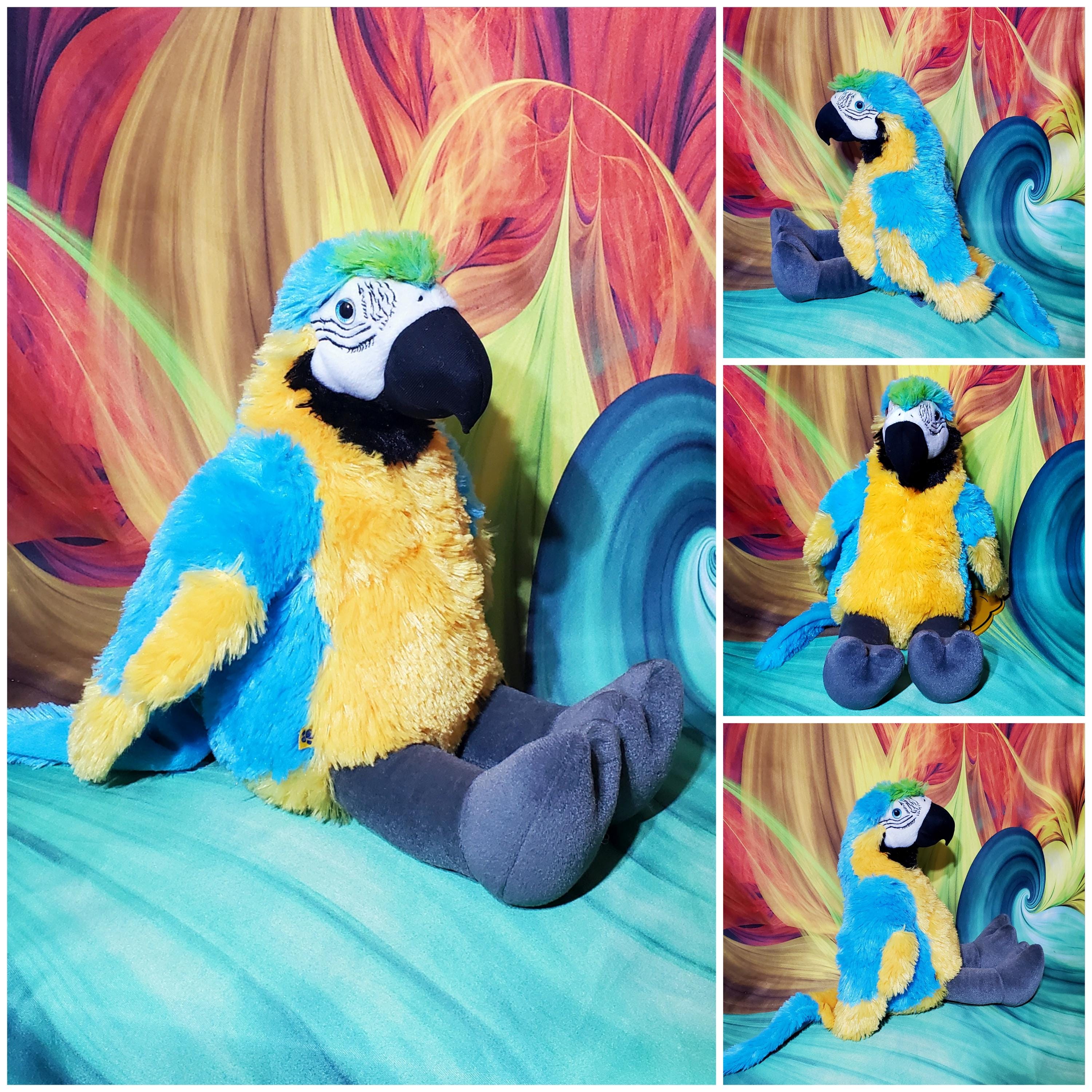 Build A Bear Parrot Macaw Blue Yellow Bird Zoorrific Zoo Stuffed