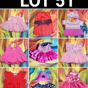 Build A Bear Outfit Leather Sequined Tulle Teddy Bear Rock Star Dress Clothes Lot 51