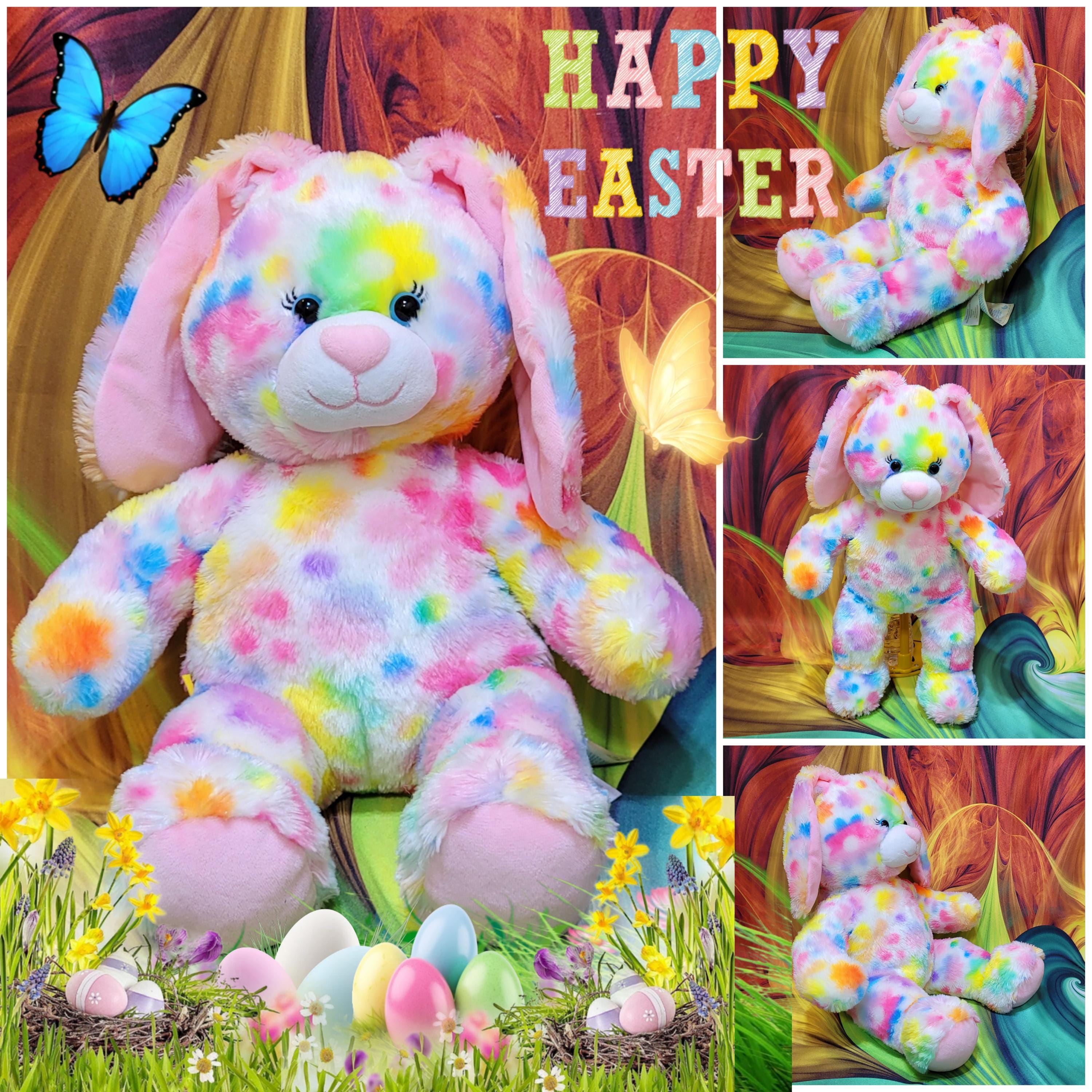 Build A Bear Workshop Flowers Easter Bunny Rabbit White 16