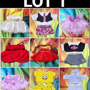 Build A Bear Shirt Shorts Skirt Dress Boy Girl Clothes Outfit Costume Lot 1