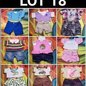 Build A Bear 2 Pc Outfit Shirt Skirt Shorts Denim Teddy Clothes Boy Girl Lot 18
