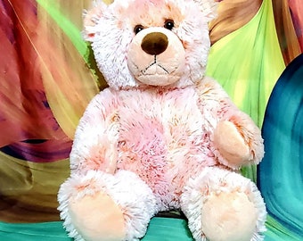 Build A Bear Orange Sherbet Swirl Teddy Plush Fluffy Frosted