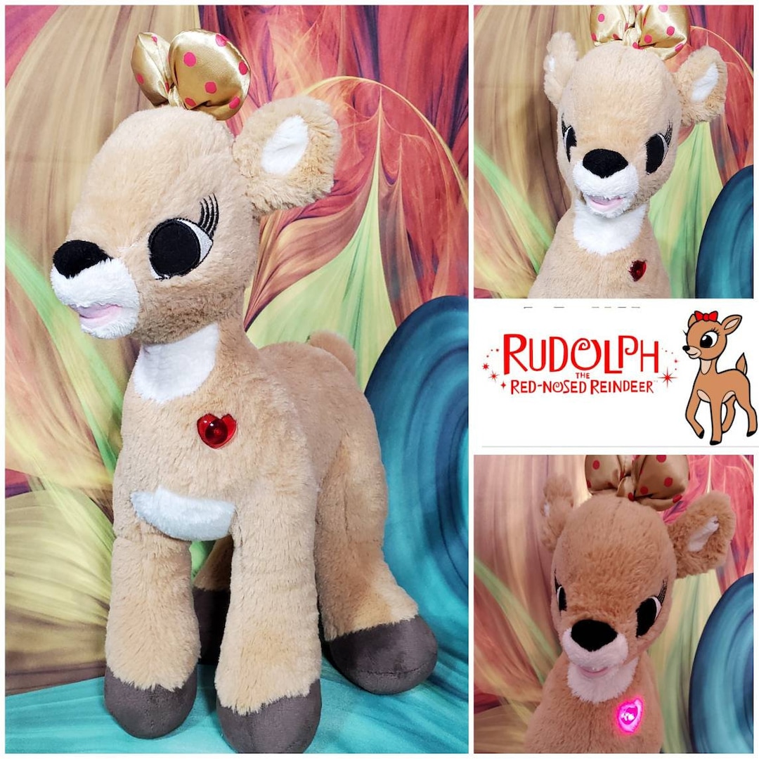 Rudolph Clarice Reindeer Christmas Build a bear Plush Lighted