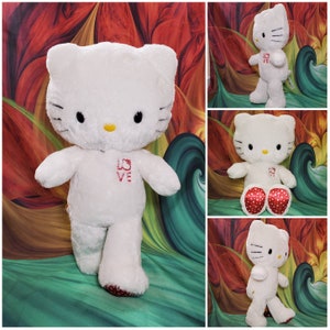 RARE Build A Bear Hello Kitty LIMITED EDITION Red Love Hearts Valentine  White -  UK