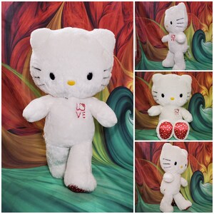 RARE Build A Bear Hello Kitty LIMITED EDITION Red Love Hearts Valentine  White -  UK