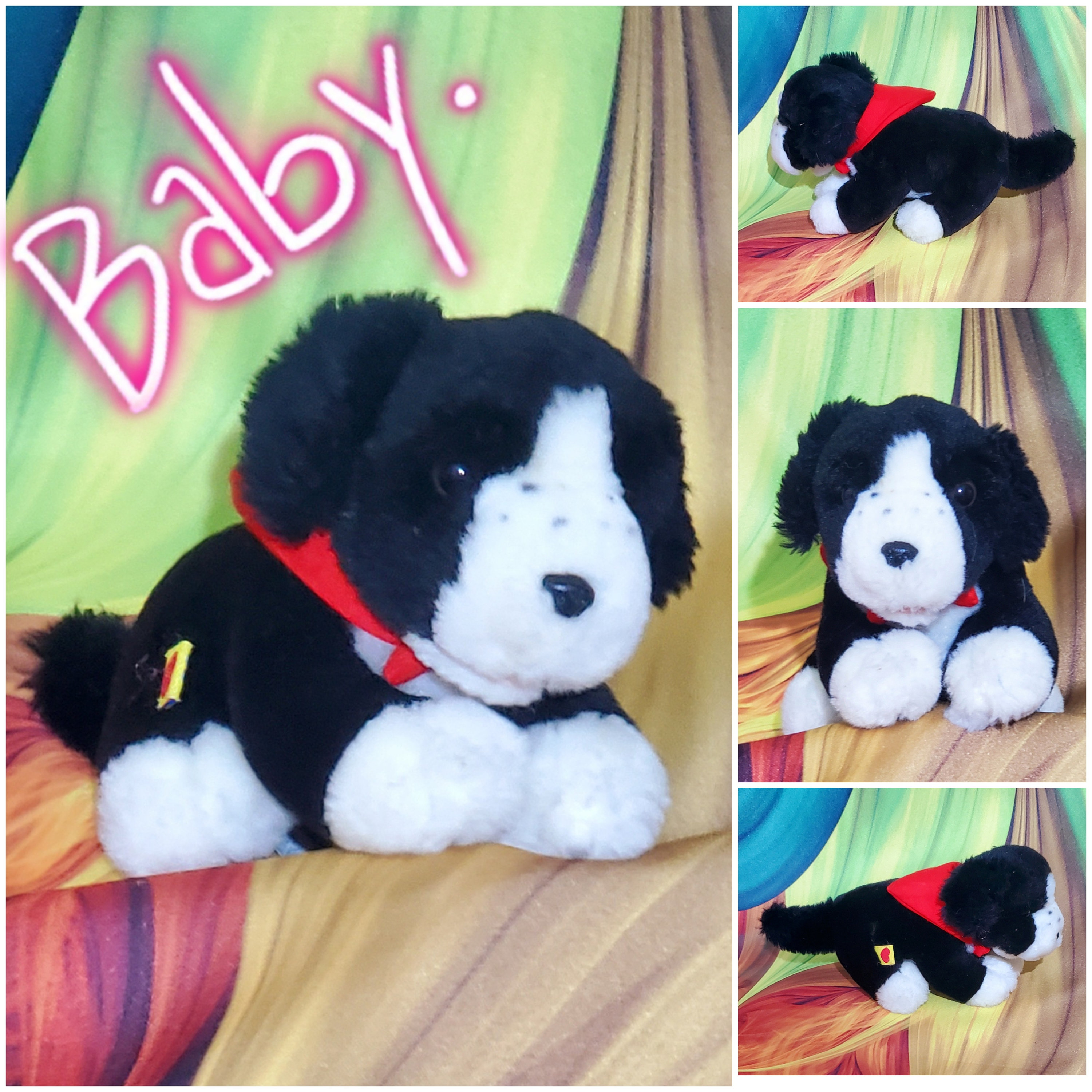 Hand Made Black and White Border Collie Realistic Plush Toy Dog Can Be Gift  Wrapped and Personalized With Engraved Tag Collie Dog Plushie 