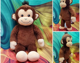 16" Build a Bear Smiling Monkey Chimp Ape Plush Stuffed BABW Toy