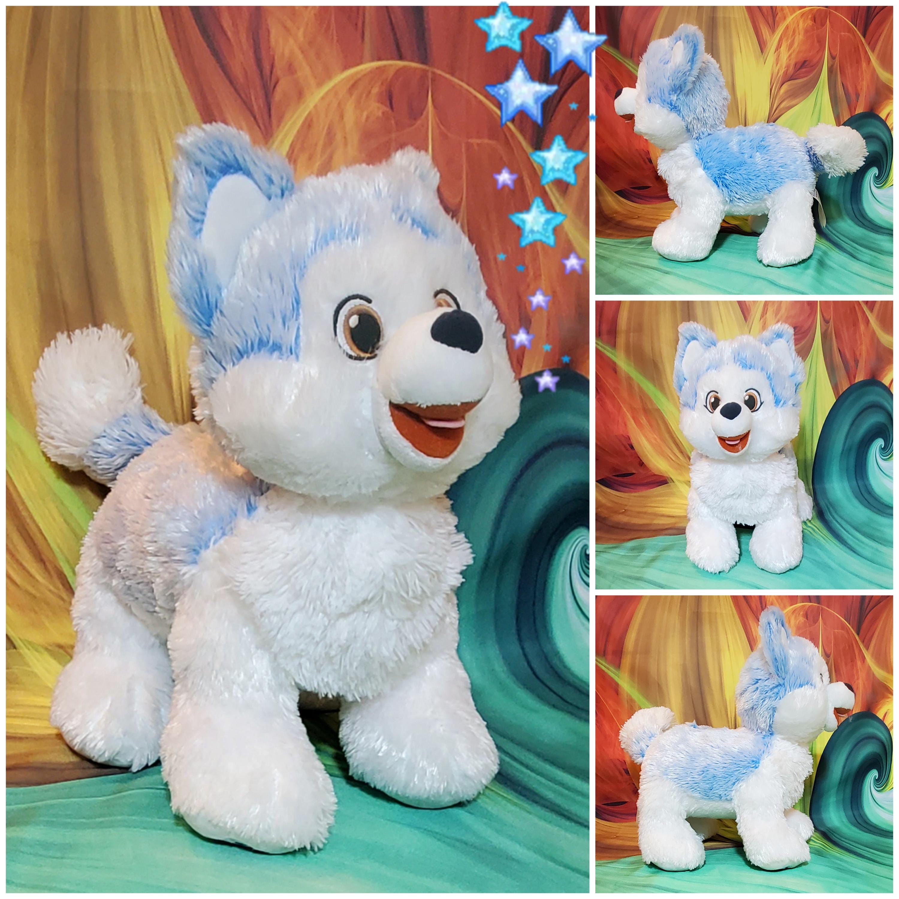 Build A Bear Luulla Husky Glisten The Merry Mission Blue 15" Stuffed Plush Dog
