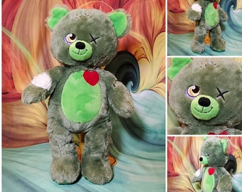 RARE ORIGINAL Build A Bear Zombear Zombie Teddy 16” Stuffed Plush