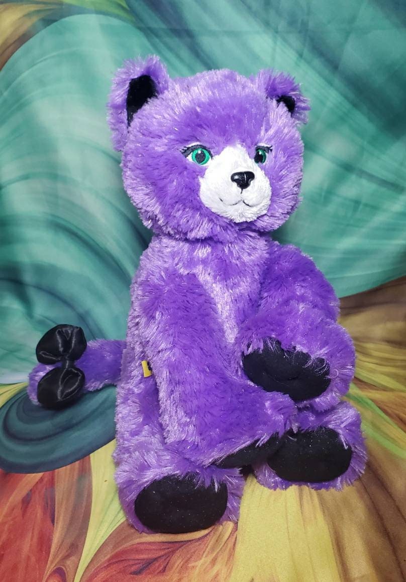 Build a bear Purple Halloween Cat Plush BAB Stuffed Black Kooky Spooky 16 Etsy Canada