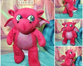 Build A Bear Magic Quest Ellie Red Dragon Plush 15" Great Wolf Lodge Exclusive