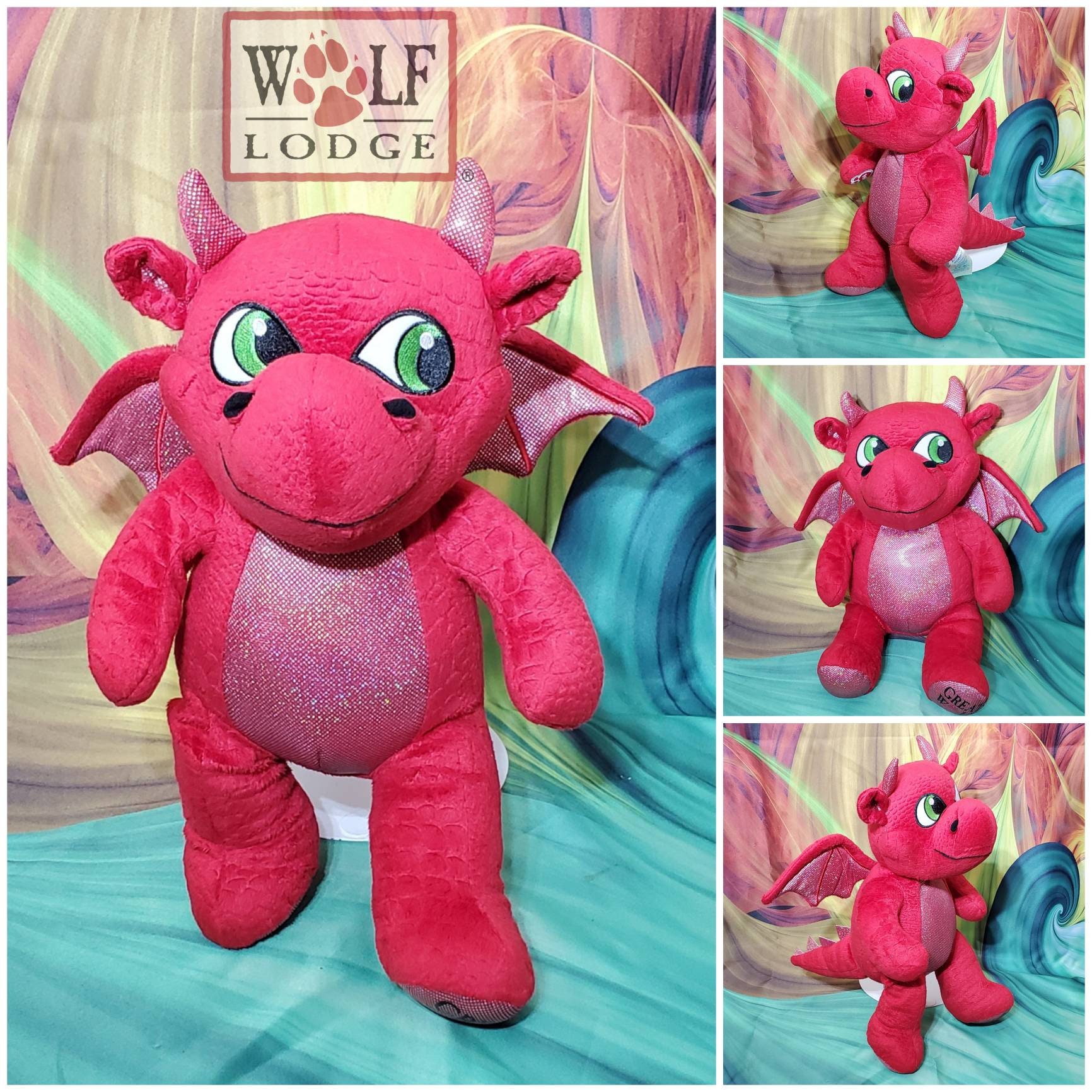 Build A Bear Magic Quest Ellie Red Dragon Plush 15