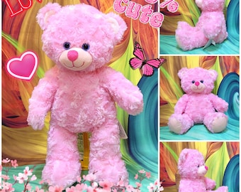 Build-a-bear Pastel Rose Bouquet Plush Teddy Bear 12