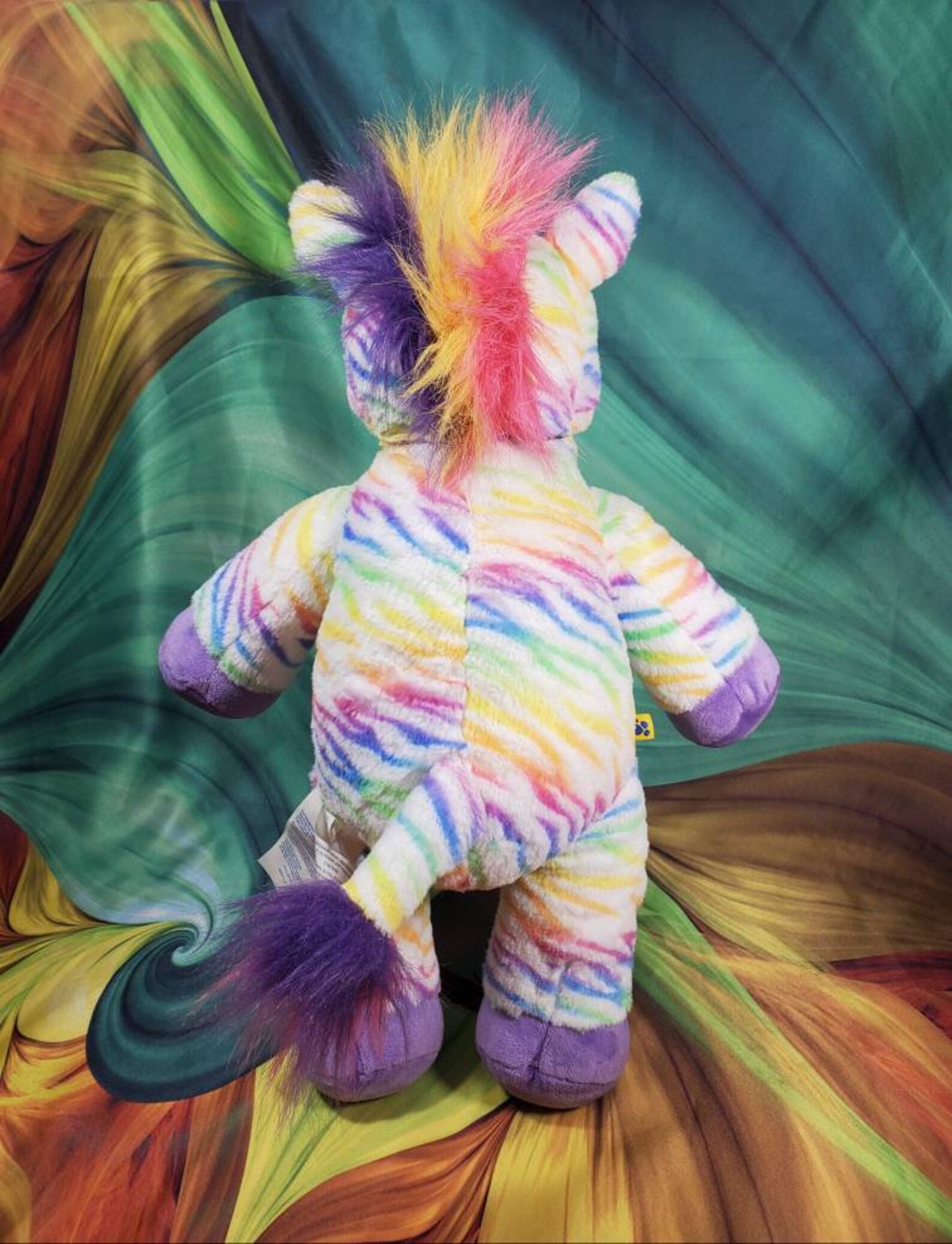 Build a Bear Zebra Rainbow Striped Plush Stuffed Animal - Etsy