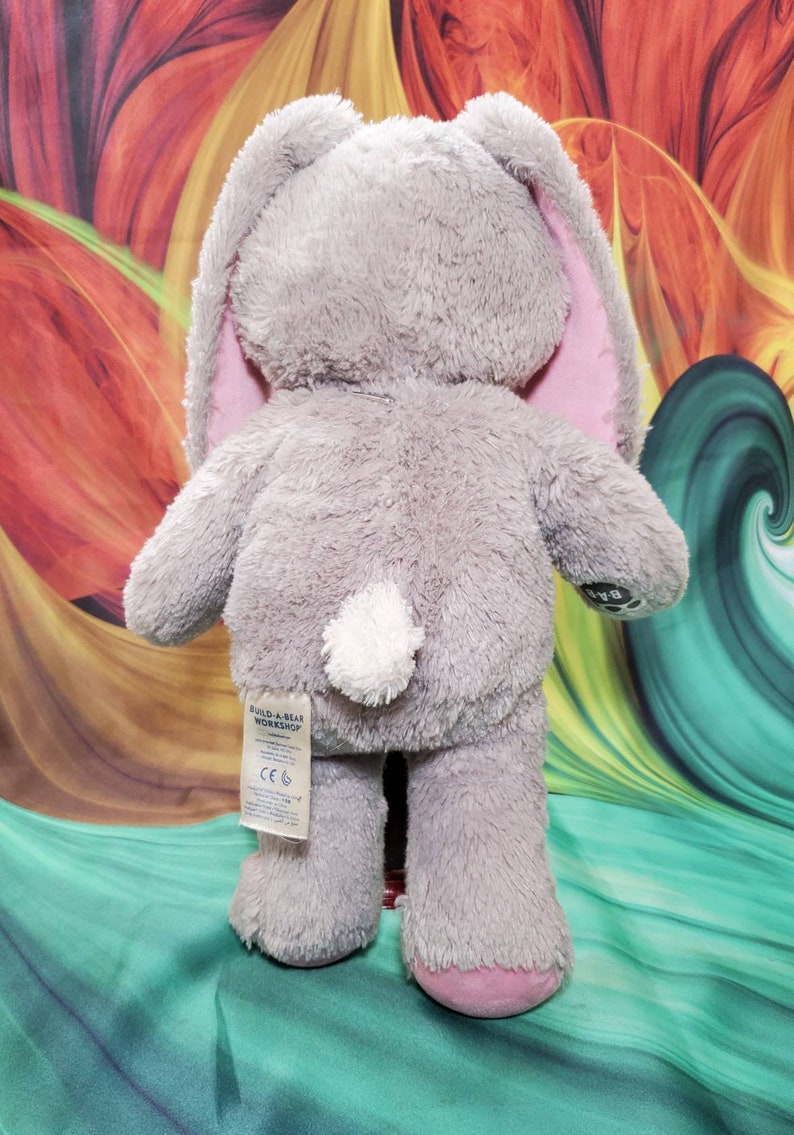 RARE Build-a-bear Gray Bunny Rabbit Authentic Retired Stuffed - Etsy