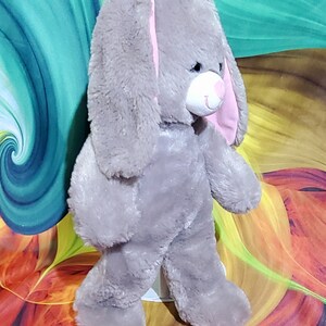 RARE Build-a-bear Gray Bunny Rabbit Authentic Retired Stuffed BAB Plush ...