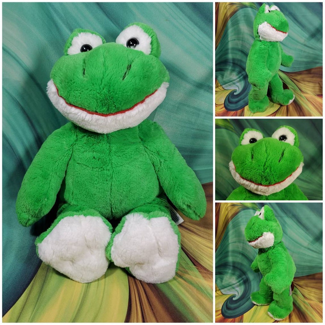 Build A Bear Frog Plush Green White BAB Stuffed Animal RETIRED 16" - Etsy