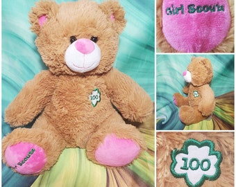 15" Build A Bear Girl Scouts 100th Year Anniversary Plush Brown Stuffed BABW Teddy. B118