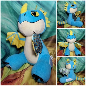 Build A Bear How to Train Your Dragon Stormfly Plush Blue BAB