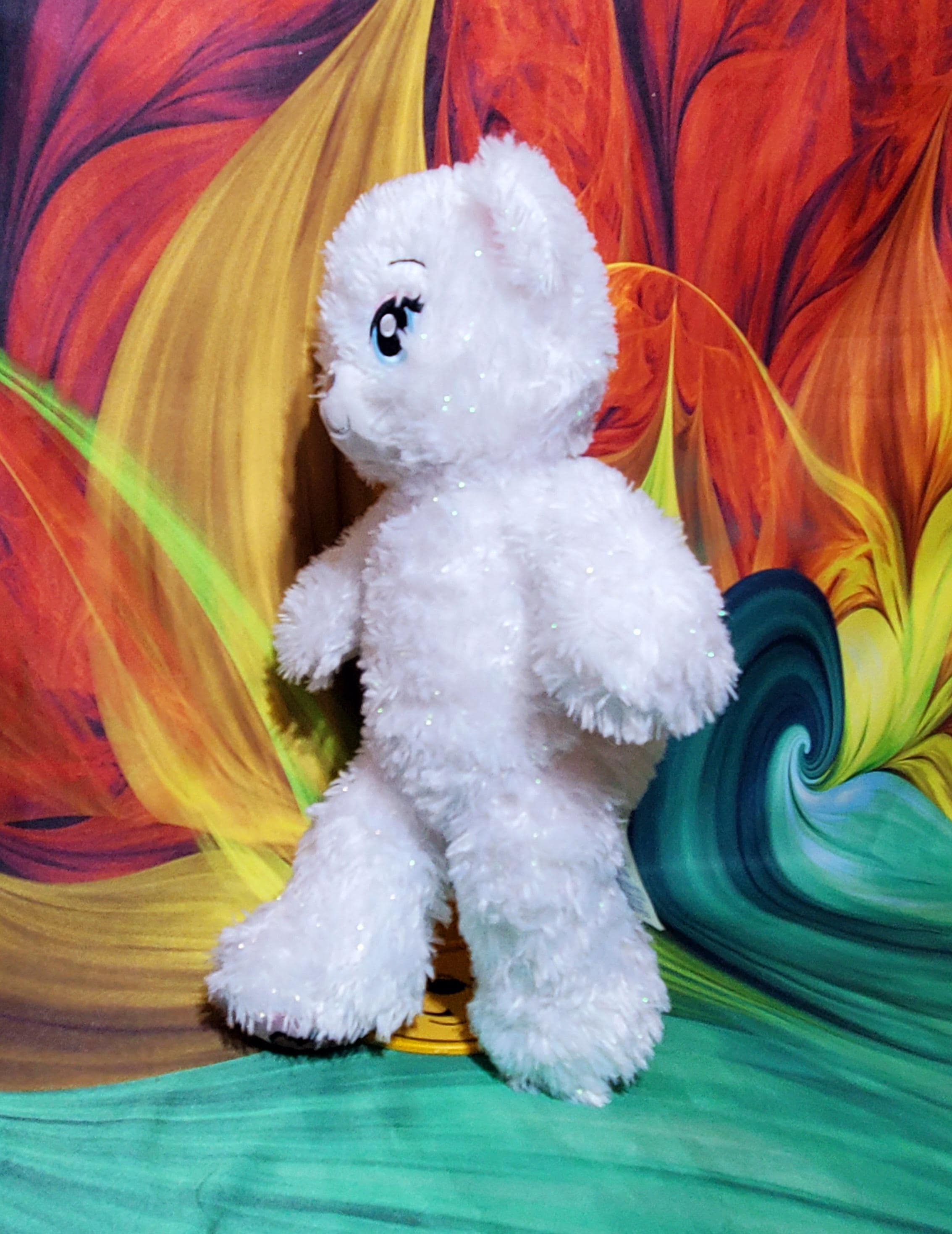 テディベア 白雪姫 Disney White TeddyBear 2000 Dan Dee Keepsake Holiday Teddy Bear White 18” Gold