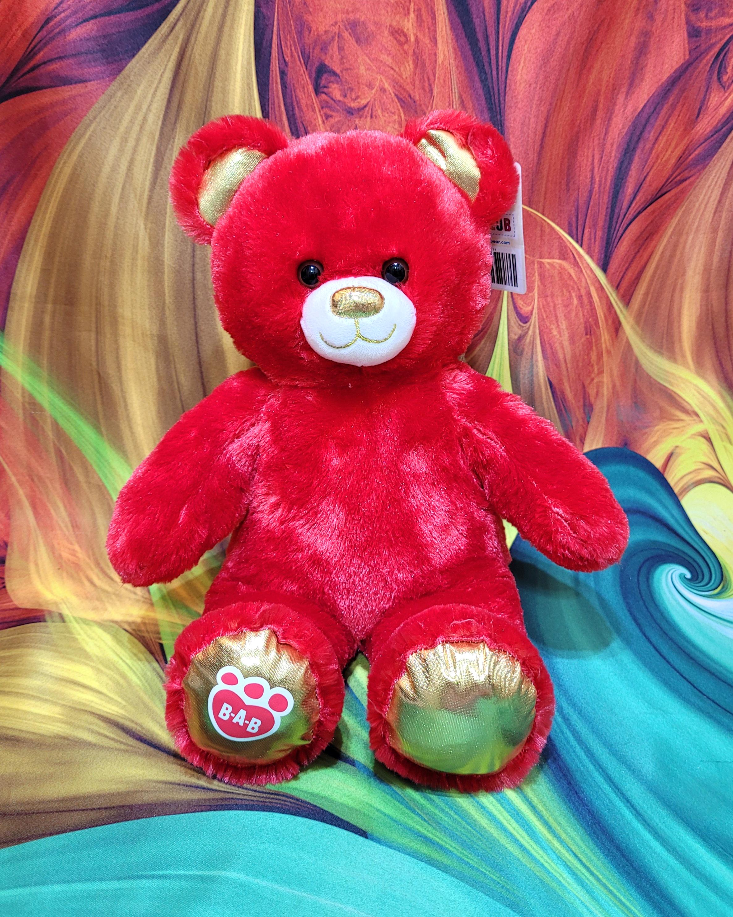 ビルドアベア　ラッテテディ NEW Build A Bear Prototype Tester Red Gold Teddy Valentines Day 16