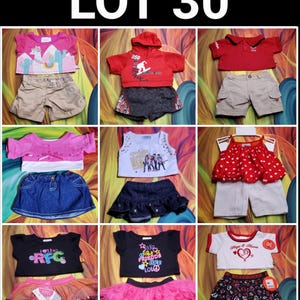 Build A Bear Outfit Shirt Shorts Skirt Dress Costume Teddy Bear Clothes Lot 30