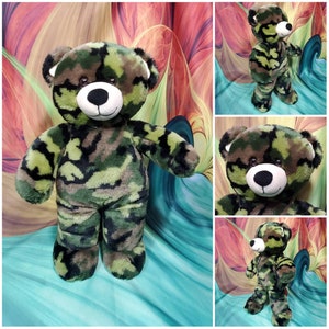 Kellytoy Camoflage Frog 13 Plush Green Yellow Camo Toad Stuffed