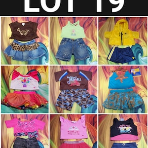 Build A Bear Outfit Shirts Shorts Pants Boy Girl Teddy Clothes Lot 19