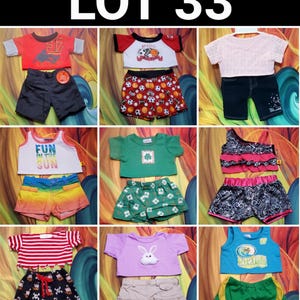 Build A Bear Character Shirt Shorts Skirt Pants Boy or Girl Teddy Bear Outfit Clothes  Lot 33