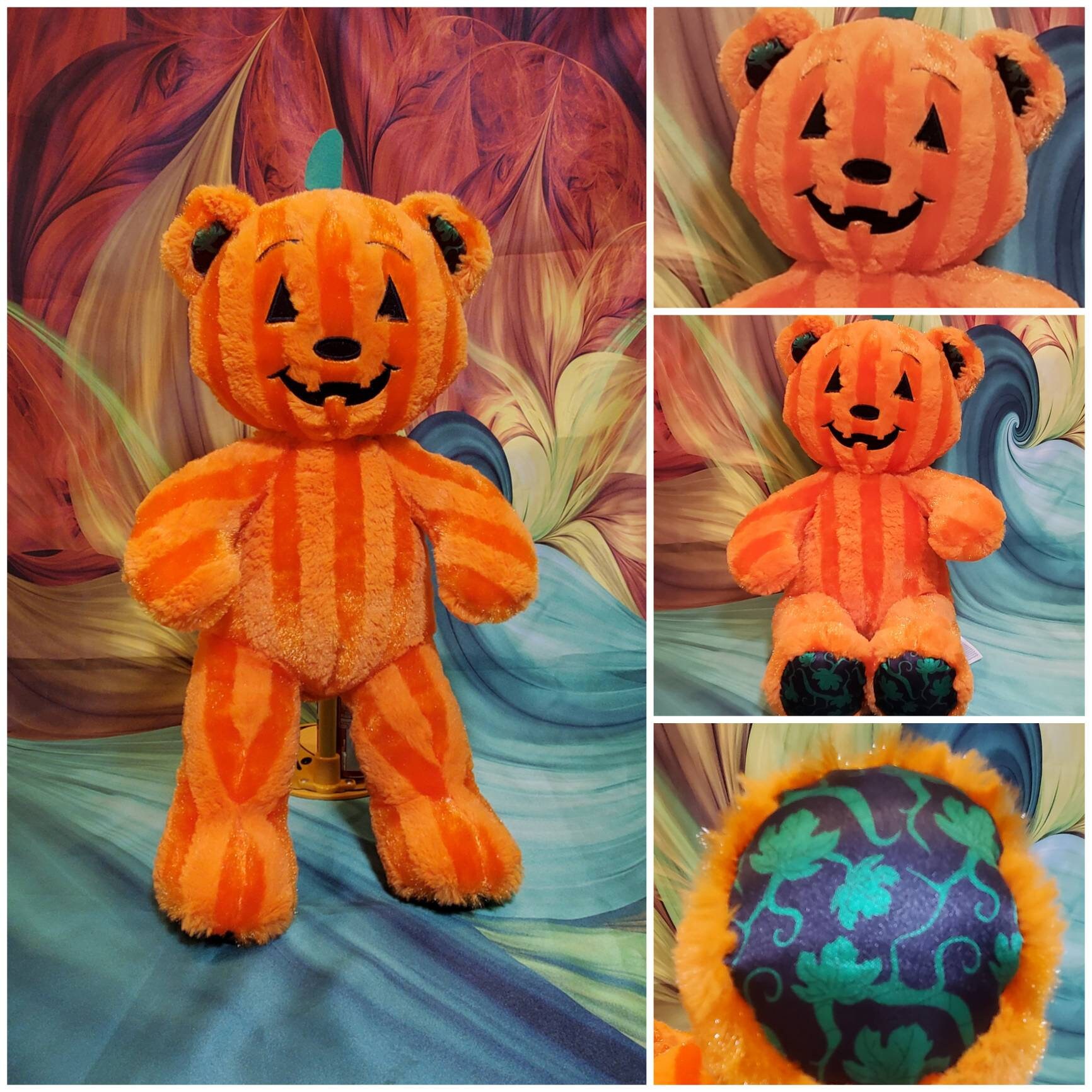 16 Build A Bear Pumpkin Halloween Jack O Lantern Stuffed Striped Plush Etsy