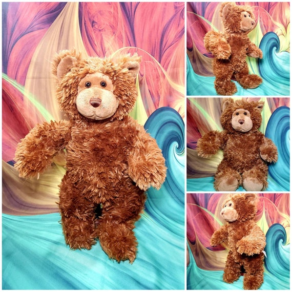 Build A Bear Vintage Scruffy Brown Long Haired Grizzly BABW Shaggy