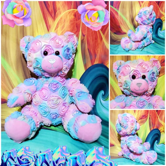 Build-a-bear Pastel Rose Bouquet Plush Teddy Bear 12