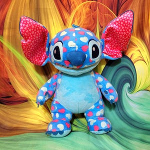 Build A Bear Valentines Day Hearts Disney Lilo & STITCH 14" Stuffed Plush Toy bild 2
