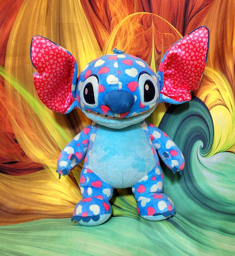 Build A Bear Valentines Day Hearts Disney Lilo & STITCH 14" Stuffed Plush Toy bild 2