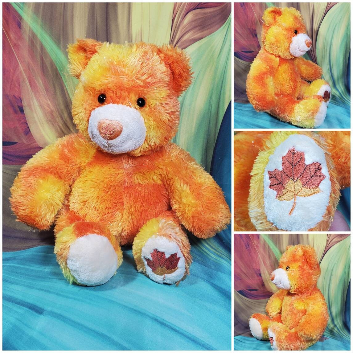 16 Build A Bear Pumpkin Halloween Jack O'lantern Orange Glo Lighted Stuffed  Plush 