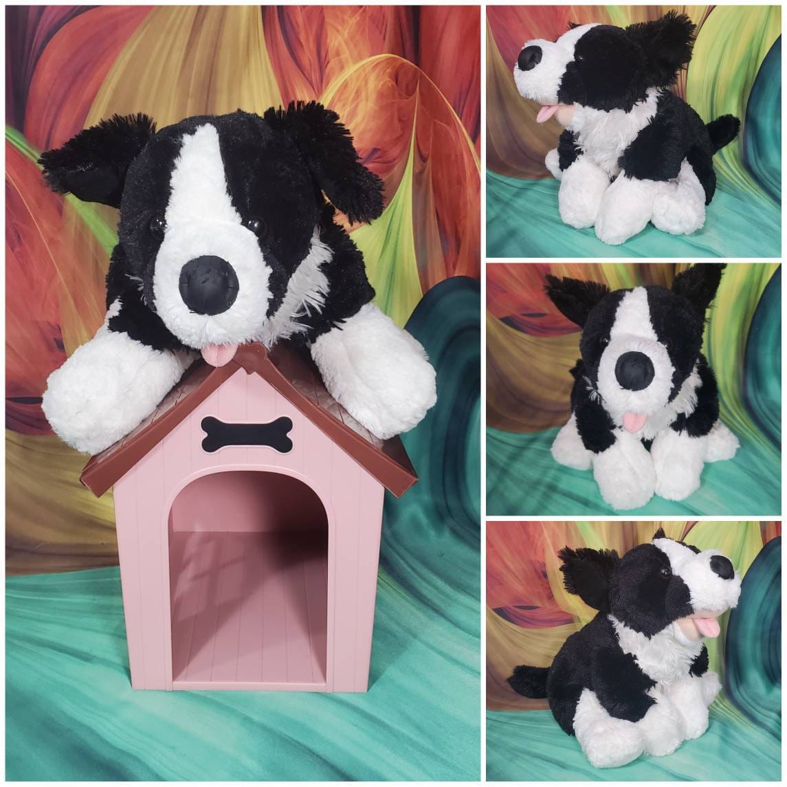 Hot sell lifelike border collie dog seat stuffed animal seat realistic border  collie plush toy seat