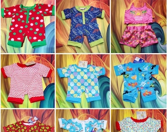 Build A Bear 2 Pc Outfit Shirt Skirt Shorts Dress Costume Teddy Bear Girls Boys Clothes Lot 50