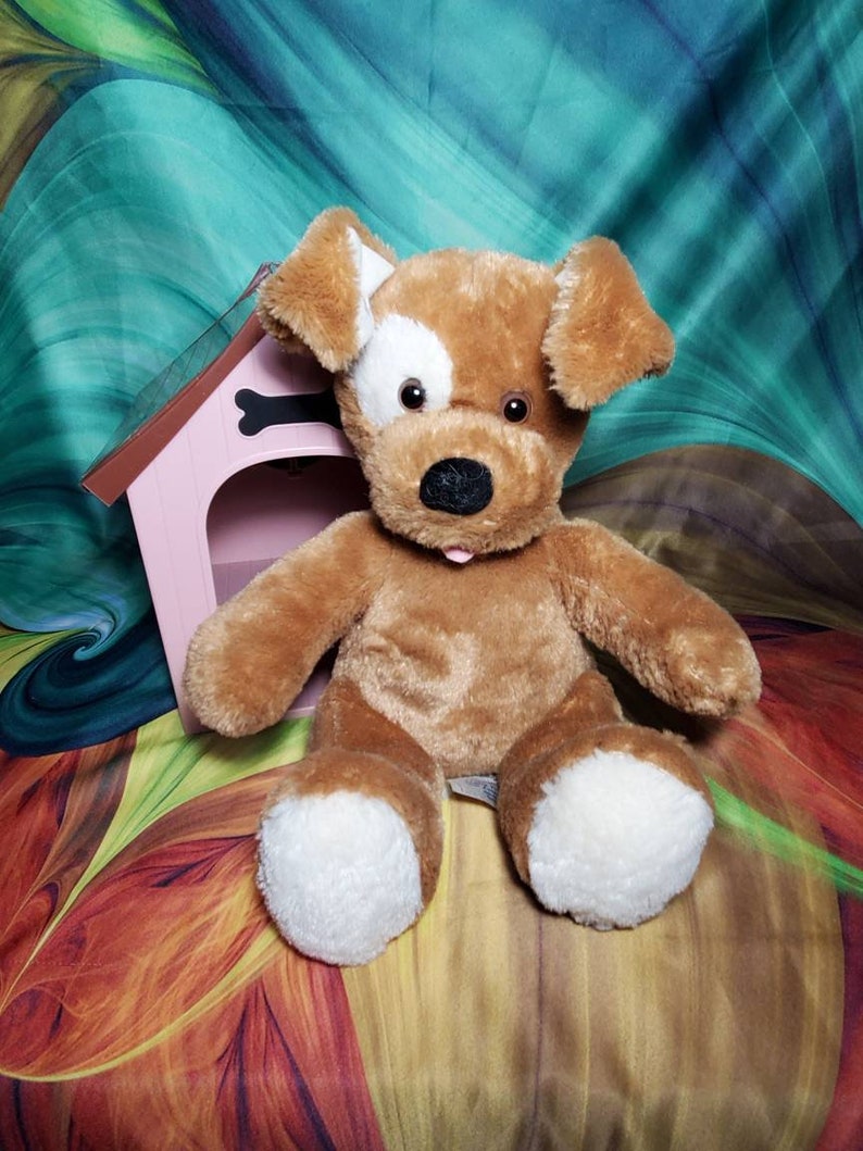 Build A Bear Brown Puppy Dog White Eye Patch 15 Plush BABW - Etsy