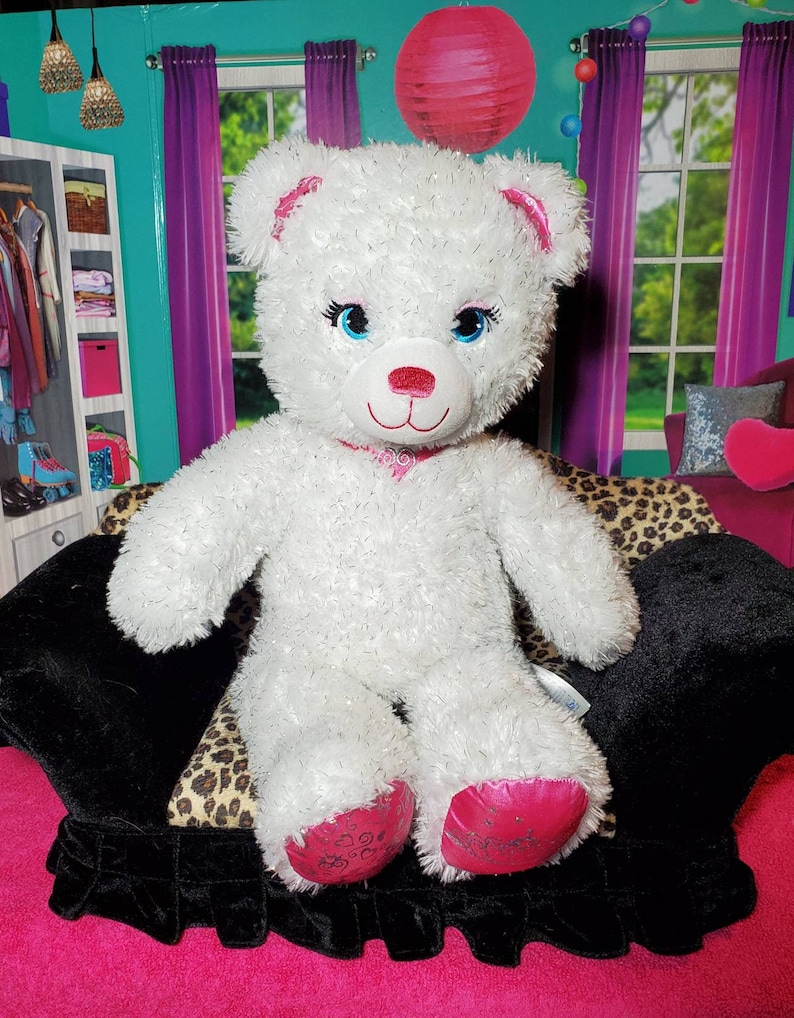16 Build a Bear Forever Princess Sparkle White Teddy Etsy