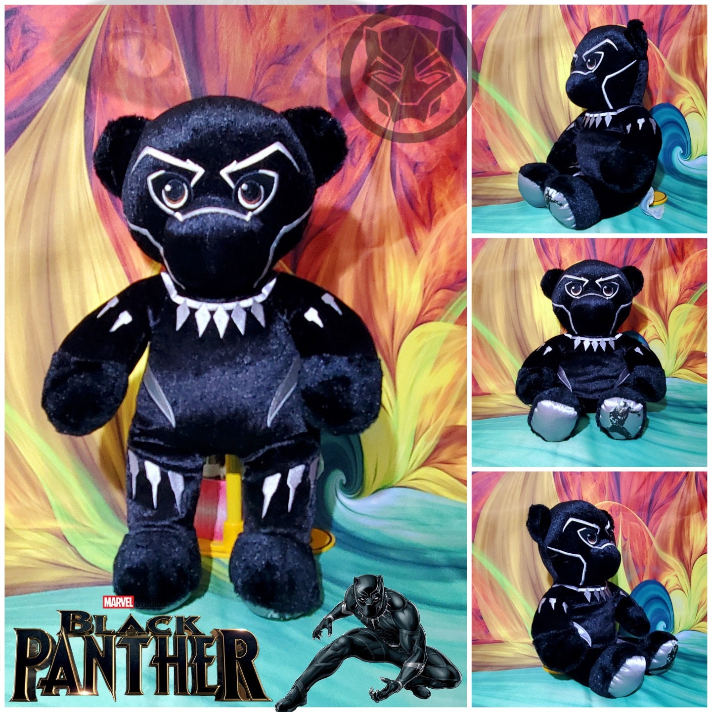 Black panther stuffed animal marvel discount