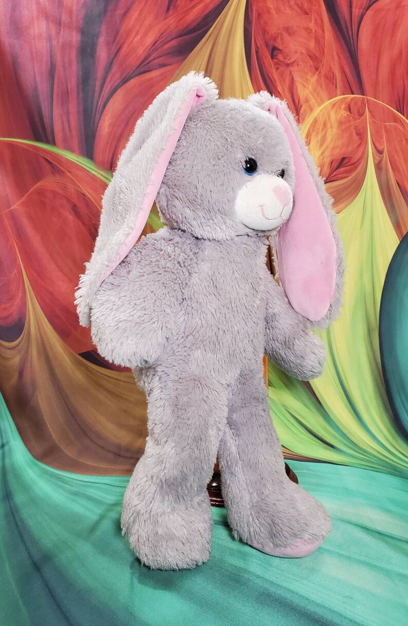 RARE Build-a-bear Gray Bunny Rabbit Authentic Retired Stuffed - Etsy