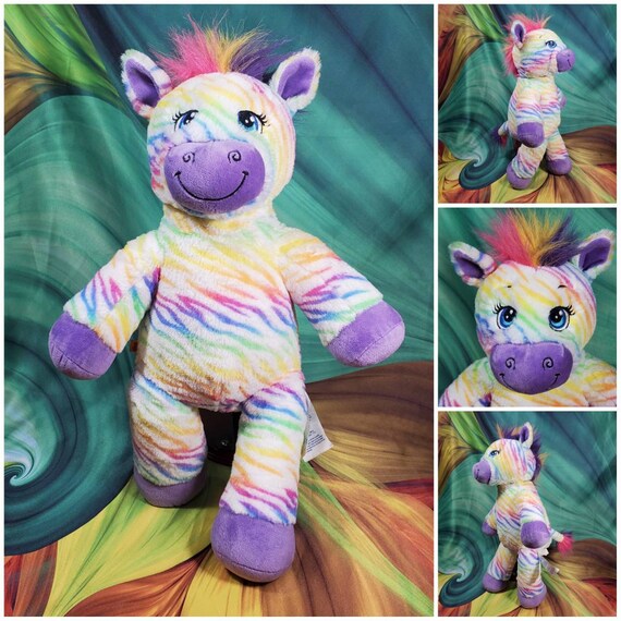 Rainbow zebra stuffed animal outlet