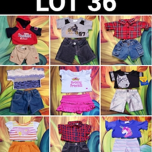 Build A Bear Outfit Shirt Skirt Shorts Denim Teddy Bear Boys Girls Clothes Csmp Rock Tinkerbell Lot 36