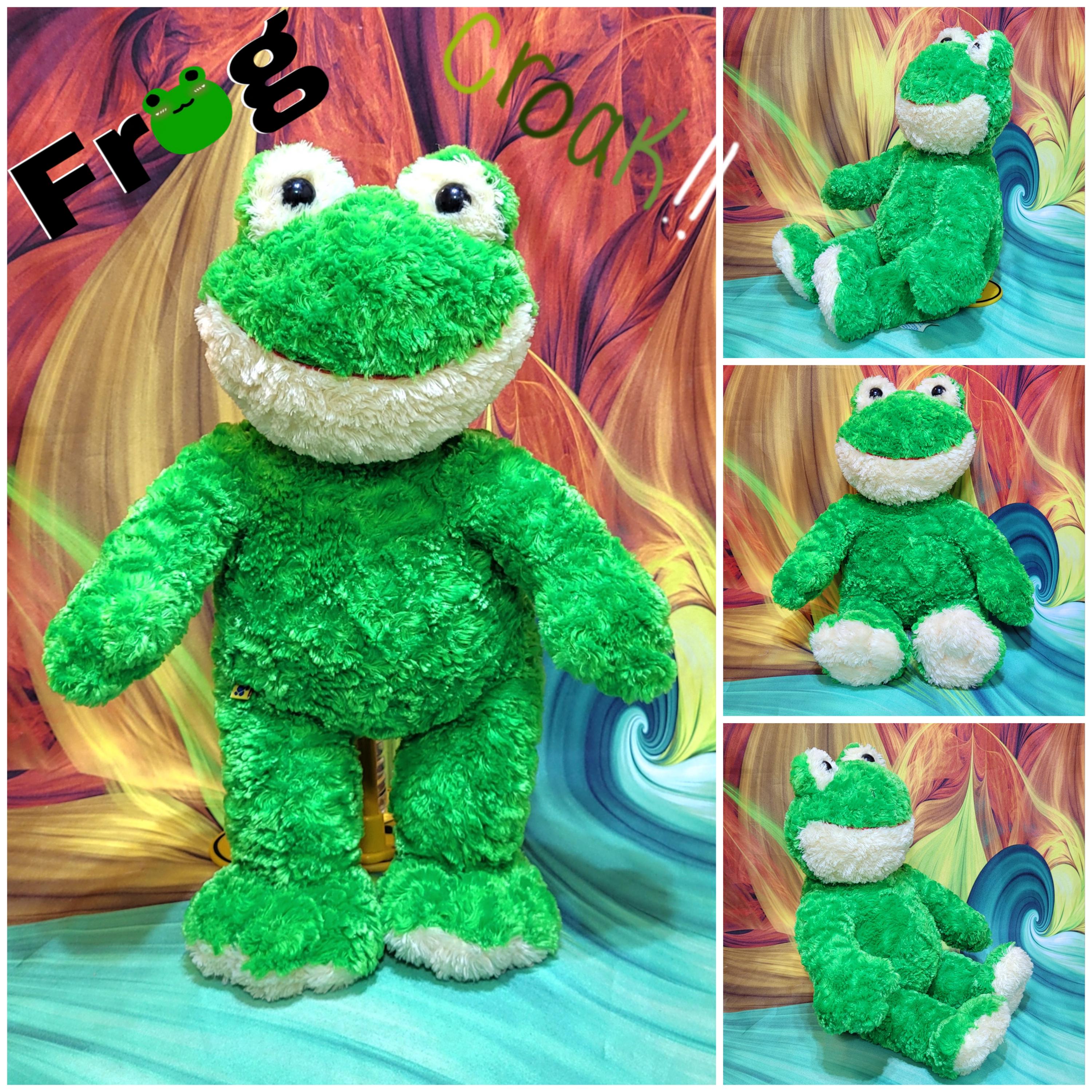 Build A Bear Green Smiling Frog Curly 16