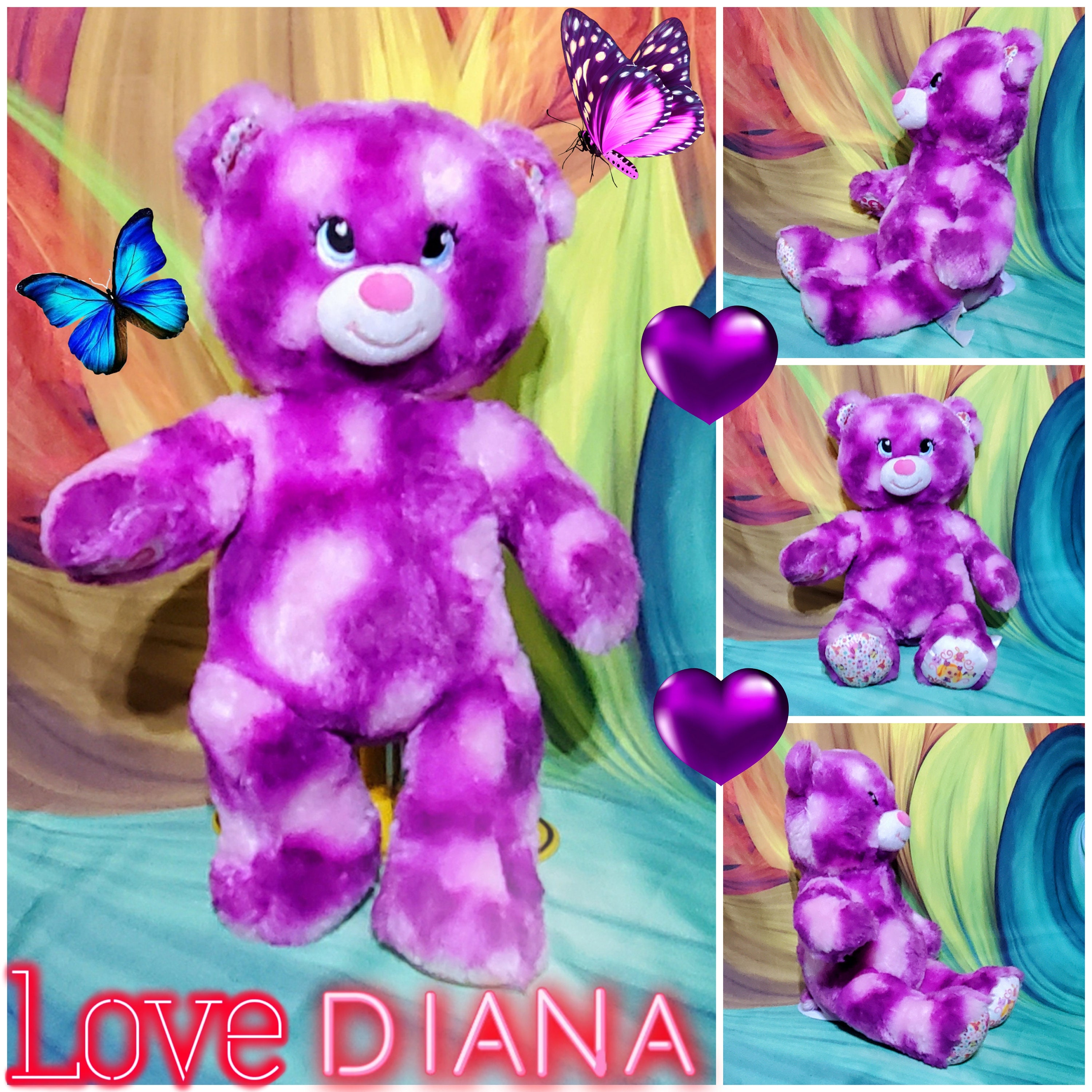 Build A Bear Purple Pink Love Diana Princess of Play BAB 16