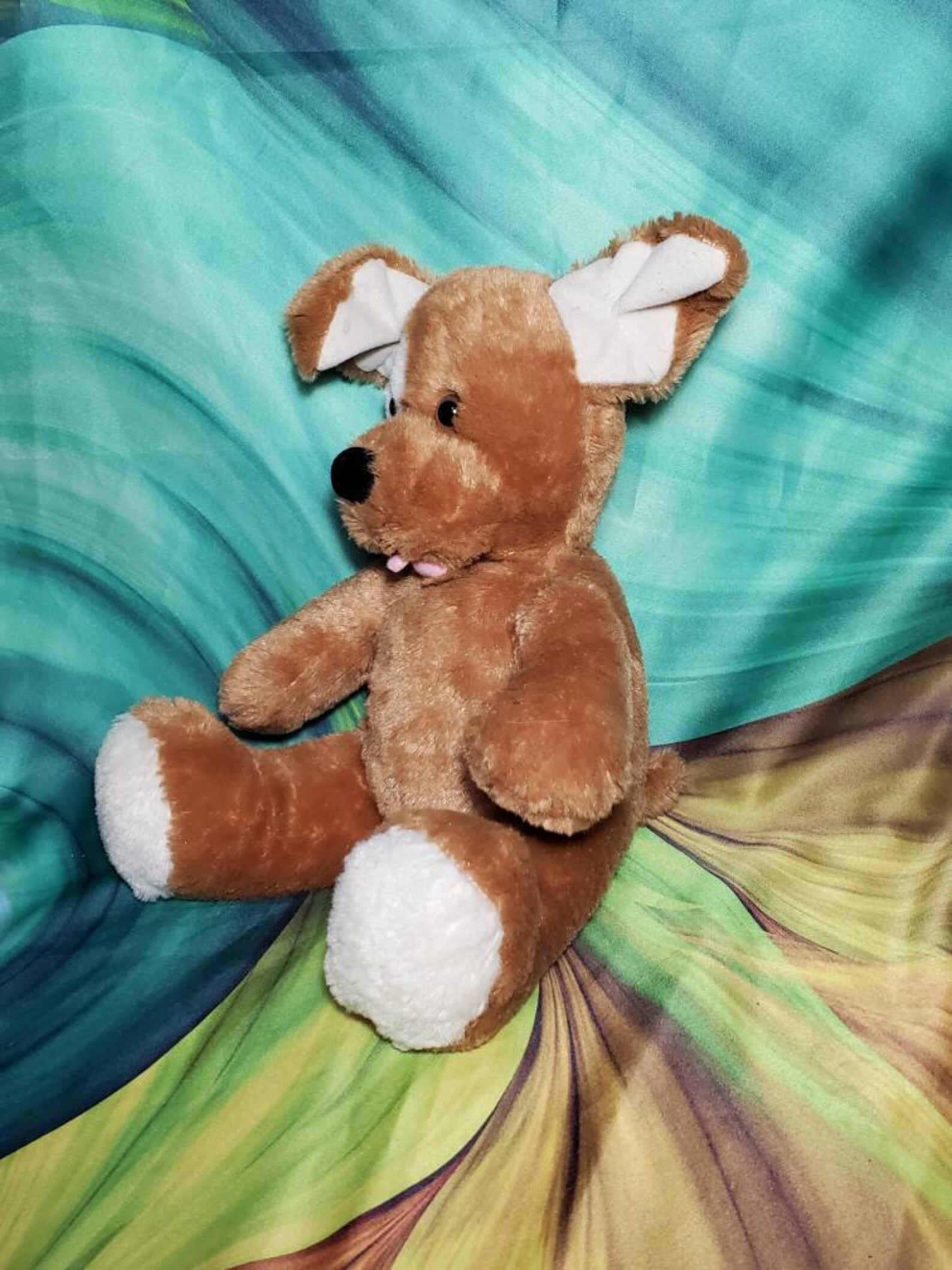 Build A Bear Brown Puppy Dog White Eye Patch 15 Plush BABW - Etsy