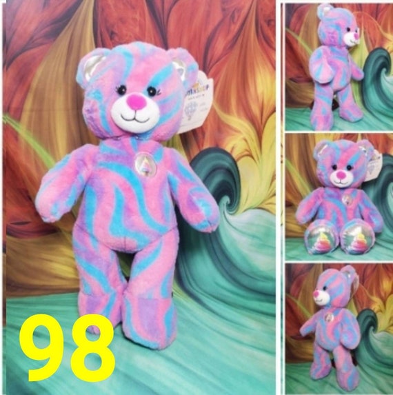 Build a Bear Sweet Swirl Ice Cream Teddy Plush Stuffed BAB Purple