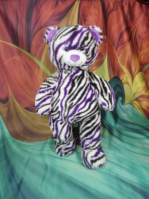 Purple zebra stuffed animal online
