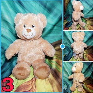 16&quot; Build A Bear Classic Smiling Teddy Creme Brown Plush Stuffed BABW #3